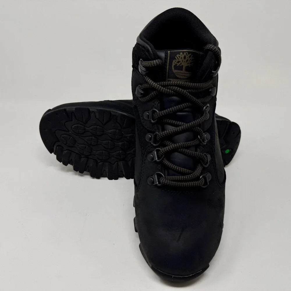 Timberland White Ledge Waterproof Hiking Boots Black Leather A21AC Men's Size 8